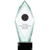 13" Jade Epic Volleyball Crystal Award, Custom Engraved Volleyball Trophy, Engraving Included, Prime view 1