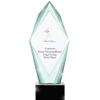 13" Jade Epic Baseball Batter Crystal Award, Custom Engraved Baseball Batter Trophy, Engraving Included, Prime view 1