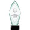 13" Jade Epic Golf Ball Crystal Award, Custom Engraved Golf Ball Trophy, Engraving Included view 1
