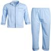 Ten West Apparel Mens Pajamas Set - Long Sleeve Button Down Sleep Shirt and Pajama Bottoms Sleepwear Set, Blue, Size X-Large view 1