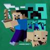 Minecraft Boys' Art Deco Steve T-Shirt, Green M(8) view 2