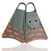 Tribe T2 Bodyboarding Swimfins - Great for Beach and Pool! Grey / Orange MS view 1