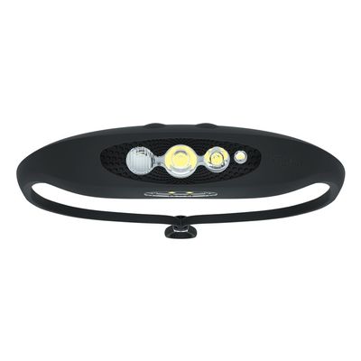 KNOG Bilby Silicone Rechargeable Headlamp - 400 Lumen, LED Head Lamp w/ 7 Modes, Waterproof Headlamp Flashlight for Outdoor, Camping & Hiking Gear for Adults w/Comfortable Reading Light - Black