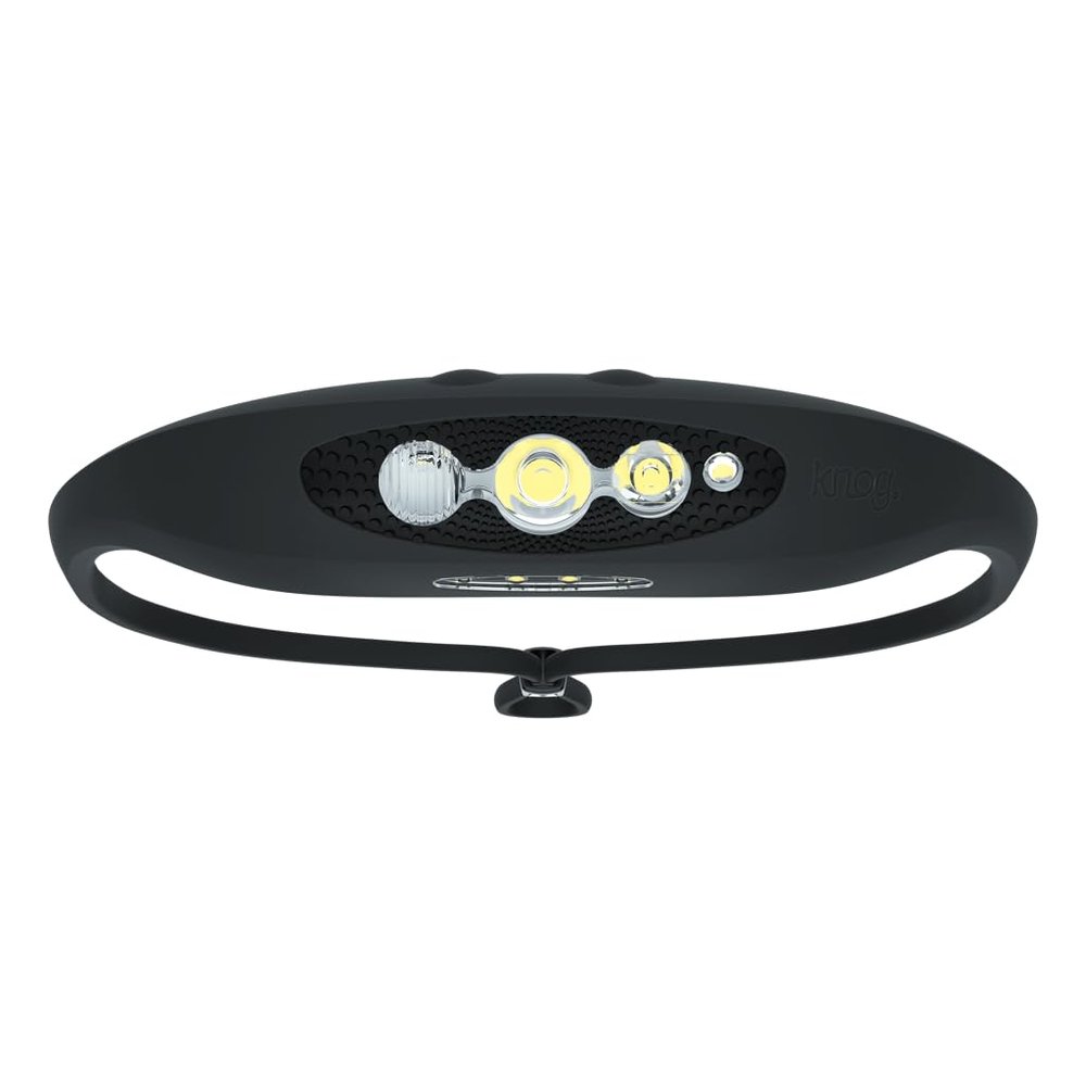KNOG Bilby Silicone Rechargeable Headlamp - 400 Lumen, LED Head Lamp w/ 7 Modes, Waterproof Headlamp Flashlight for Outdoor, Camping & Hiking Gear for Adults w/Comfortable Reading Light - Black