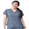 Adar Pro Heather Scrubs for Women - Modern V-Neck Scrub Top - P7002H - Heather Navy - M view 1