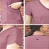 Adar Pro Heather Scrubs for Women - Modern V-Neck Scrub Top - P7002H - Heather Wine - S view 4