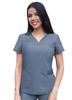 Adar Pro Heather Scrubs for Women - Sweetheart V-Neck Scrub Top - P4210H - Heather Navy - XS view 1
