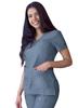 Adar Pro Heather Scrubs for Women - Sweetheart V-Neck Scrub Top - P4210H - Heather Navy - XS view 2