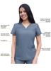 Adar Pro Heather Scrubs for Women - Sweetheart V-Neck Scrub Top - P4210H - Heather Navy - XS view 3