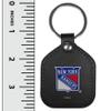 Siskiyou Sports NHL New York Rangers Unisex Leather Square Key Chains, Black, One Size view 3