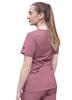 Adar Pro Heather Scrubs for Women - Elevated V-Neck Scrub Top - P4212H - Heather Wine - XS view 2