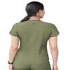 Adar Uniforms Pro Heather Scrubs for Women - Modern V-Neck Top - P7002H (Heather Olive - L) view 2