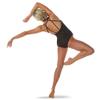 Alexandra Collection Youth Girl's V-Neck Criss Cross Back Strap Leotard Body Suit Black view 1