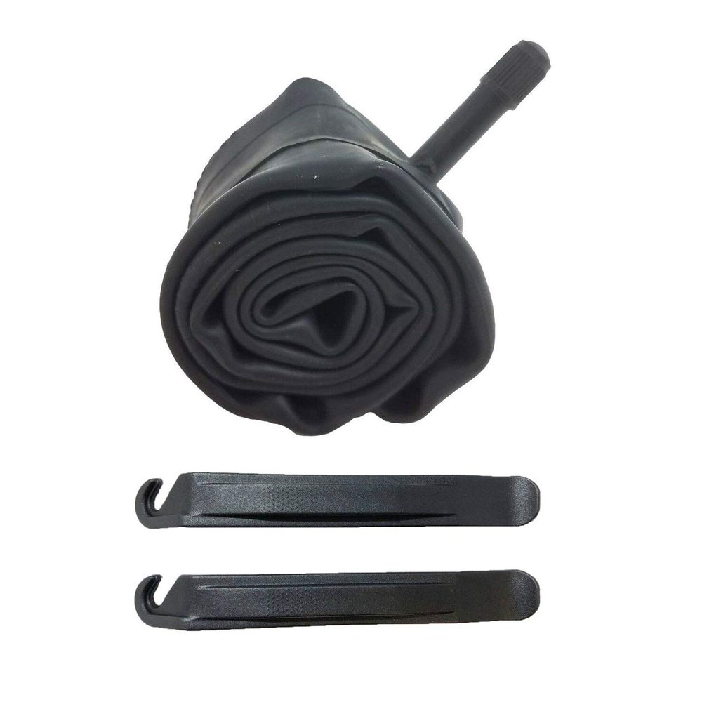 12" Bike Inner Tube - 12 1/2" (12.5") x 1.75 to 2 1/4" (Fits All 12" x 1.75, 1.85, 1.90, 1.95, 2.0, 2.1, 2.125, 2.25) - Tire Levers Included (Black LEVERS)