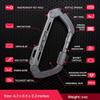 GPCA Multi-Tool Carabiner with Bottle Opener, Pry Tool, Box Cutter, Key Organizer, Lock Indicator, Secret Capsule, and Heavy Duty D Ring Clip for Everyday Carry (GP Carabiner Lite, Steel) view 3
