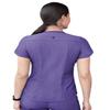 Adar Uniforms Pro Heather Scrubs for Women - Modern V-Neck Top - P7002H (Heather Grape - 2X) view 2