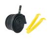 700 x 35/43C Inner Tube (27" X 1-3/8") with Straight Schrader Valve for Bicycle - with Color Tire Levers and Metal Air Cap (Yellow LEVERS) view 1