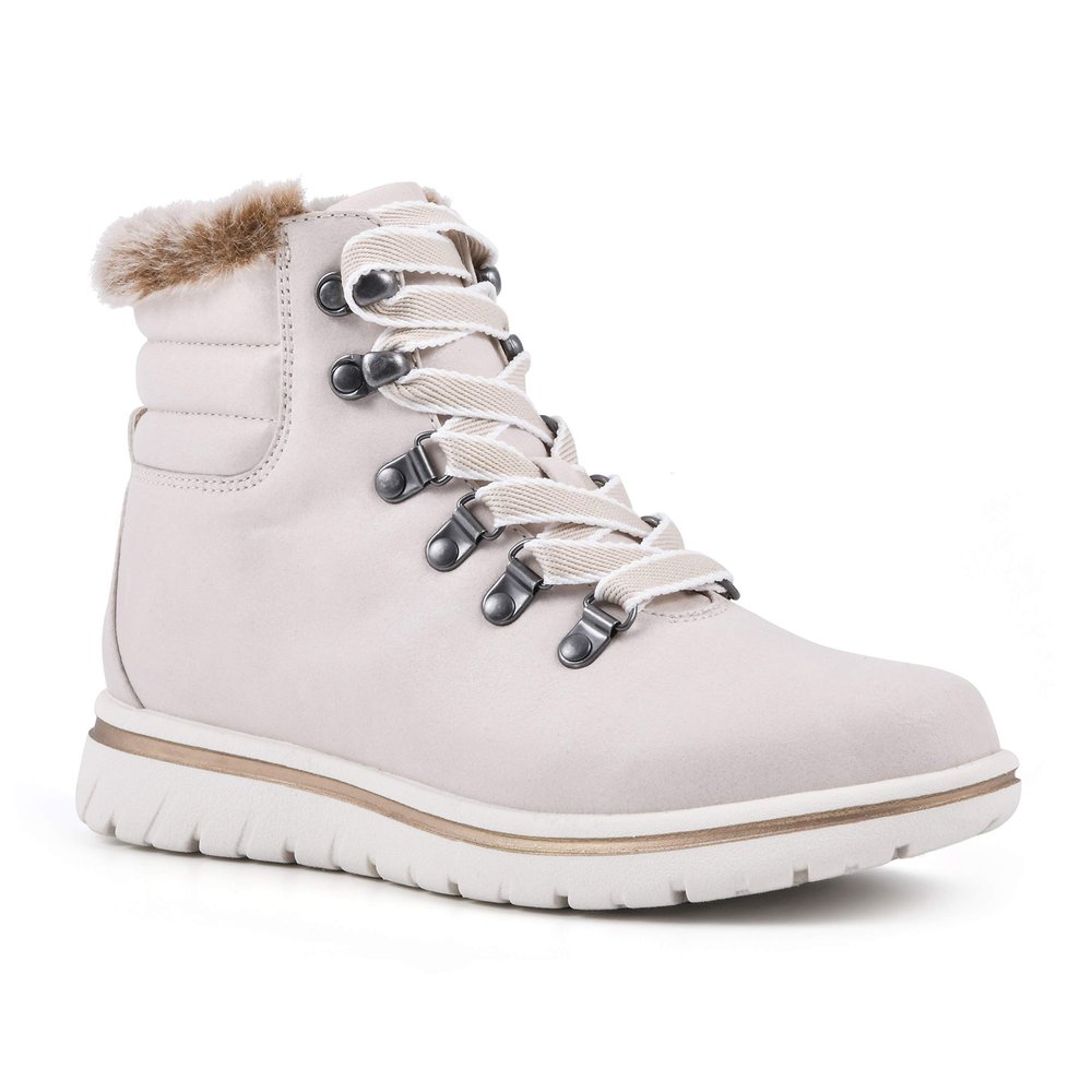 CLIFFS BY WHITE MOUNTAIN Shoes Hallett Women's Casual Hiker Style Bootie, Winter Wht, 9.5 M