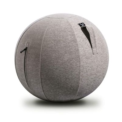 Vivora Luno Premium Ergonomic Sitting Ball Chair, Barley Cover, Chenille, Max Size (25 to 26 inches), for Home Offices, Balance Training, Yoga Ball, Posture Improvement