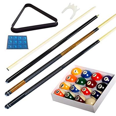 Pool Table - Premium Billiard 32 Pieces Accessory Kit - Pool Cue Sticks Bridge Ball Sets (Kit-804)