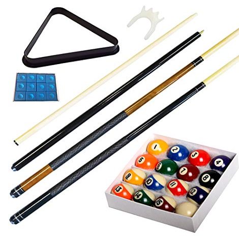 Pool Table - Premium Billiard 32 Pieces Accessory Kit - Pool Cue Sticks Bridge Ball Sets (Kit-804)