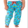 DC Comics Girls' Wonder Woman Vintage Character Allover Pattern Kids Lounge Sleep Pajama Pants (MD, 7/8)