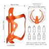 CNC Bike Water Bottle Holder, Aluminum Bike Water Bottle Cage for Road Bike/Mountain Bike 2-PackOrange view 2