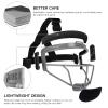 Dinictis Softball Face Mask, Lightweight, Comfortable, with Wide Field Vision, Durable and Safe Face Guards, Premium Protective Softball Fielder's Mask-Grey-Youth(M) view 3