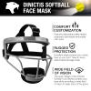 Dinictis Softball Face Mask, Lightweight, Comfortable, with Wide Field Vision, Durable and Safe Face Guards, Premium Protective Softball Fielder's Mask-Grey-Youth(M) view 4