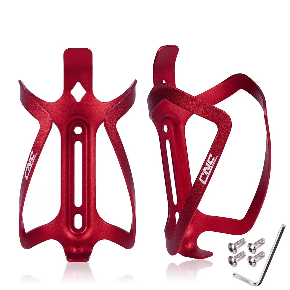 CNC Bike Water Bottle Holder, 2-Pack Bicycle Water Bottle Cage for Road Bike/Mountain Bikered