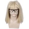 Linfairy 80s Heavy Metal Halloween Mullet Fancy Dress Punk Wig with Glasses frame view 2