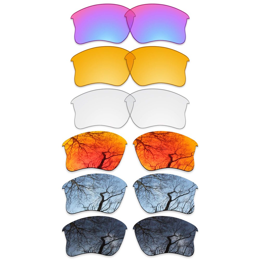 Set of 6 Replacement Lenses for Oakley Flak Jacket XLJ Pack-BSF65