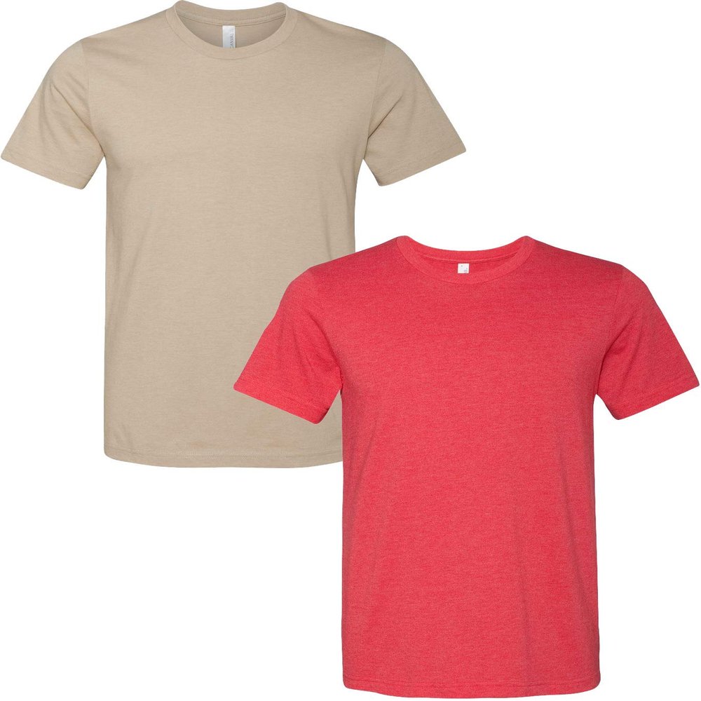 3001C Bella Canvas Soft Ringspun Hipster T-Shirt (2 Pack)