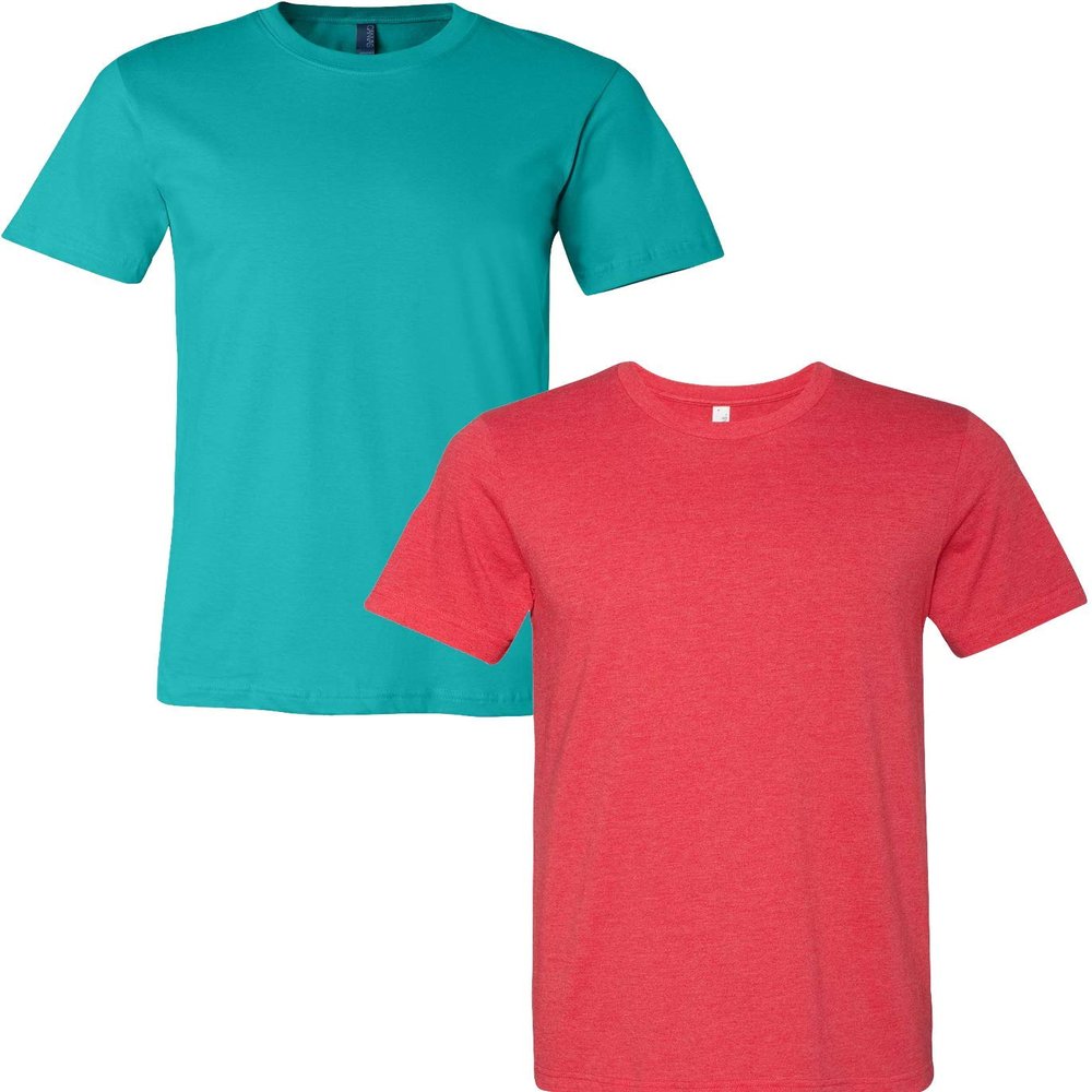 3001C Bella Canvas Soft Ringspun Hipster T-Shirt (2 Pack)