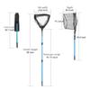 SAN LIKE Fishing Net Fish Landing Nets Ice Fishing Collapsible Telescopic Sturdy Pole Handle for Saltwater Freshwater Extending to 36/43/71/98inches (Blue-L-85inch) view 4
