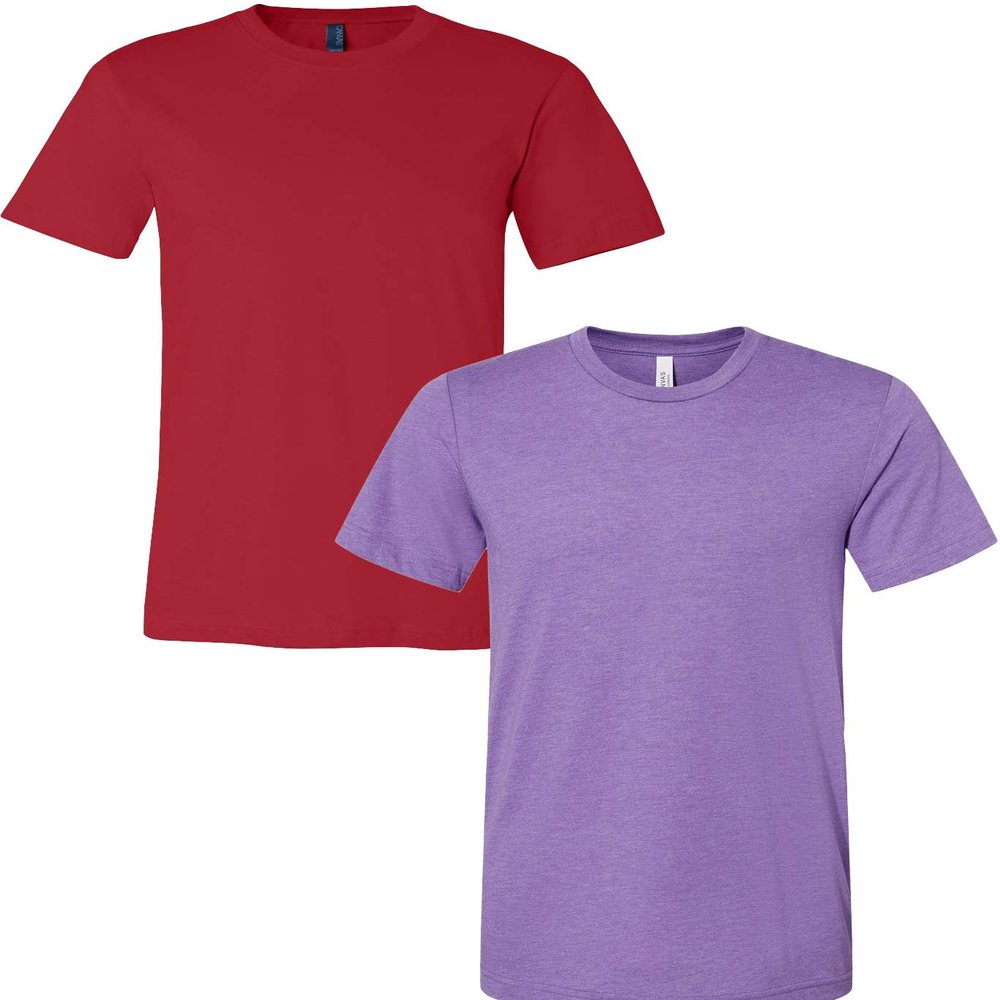 3001C Bella Canvas Soft Ringspun Hipster T-Shirt (2 Pack)