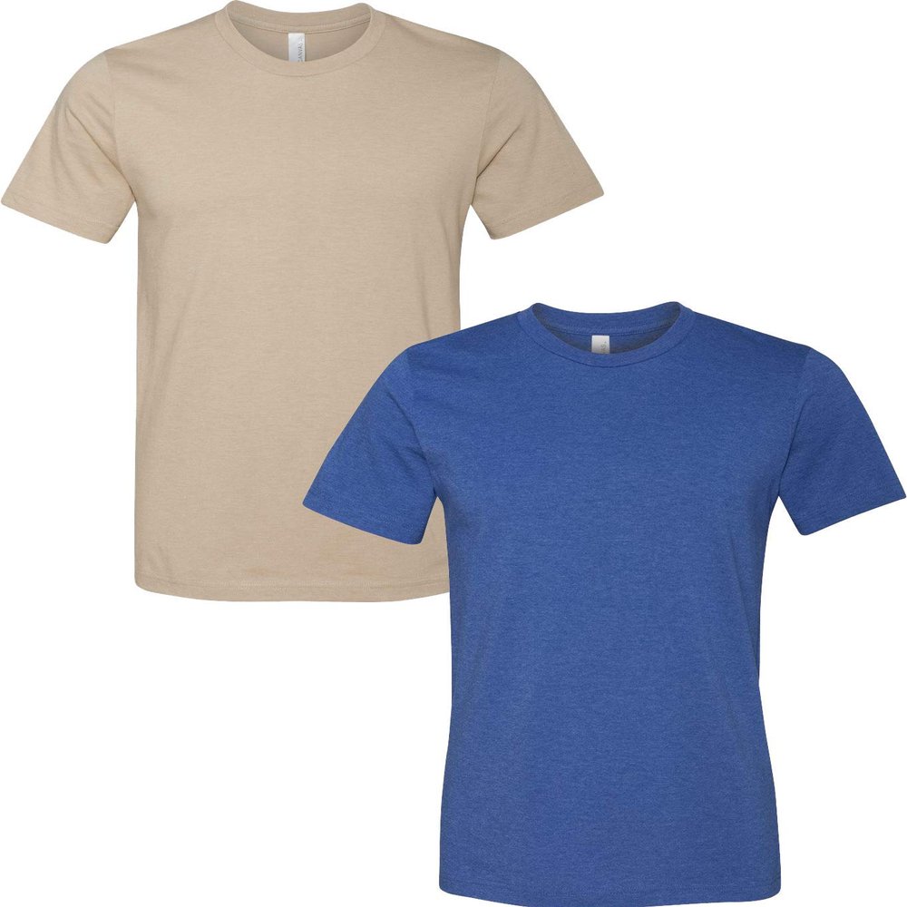 3001C Bella Canvas Soft Ringspun Hipster T-Shirt (2 Pack)