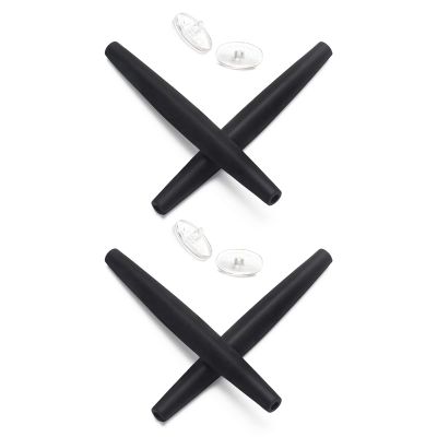 Mryok 2 Pair Replacement Earsocks Nosepieces Kits for Oakley Crosshair S - Black & Black
