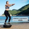 ZELUS 25in. Balance Ball | 1500lb Inflatable Half Exercise Ball Wobble Board Balance Trainer w Nonslip Base | Half Yoga Ball Strength Training Equipment w 2 Bands, Pump, Extra Ball Included (Black) view 2