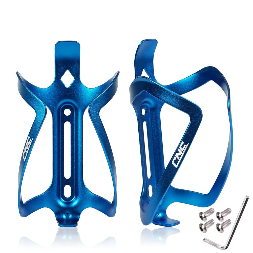 CNC Bike Water Bottle Holder, Bike Water Bottle Cage for Road Bike/Mountain Bike2-PackBlue