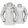 CAMEL CROWN Women's Waterproof Ski Jacket 3 in 1 Winter Coat Windbreaker Snowboard Jackets for Rain Snow Outdoor Hiking Light Grey 2XL view 1