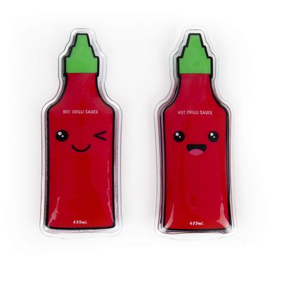 Gift Republic Hot Sauce Hand Warmers Two-Pack, Multi, 10.5 x 4 x 1 cm