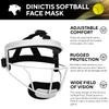 Dinictis Softball Face Mask, Lightweight, Comfortable, with Wide Field Vision, Durable and Safe Face Guards, Premium Protective Softball Fielder's Mask-White-Youth(M) view 4