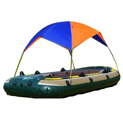 Inflatable Kayak Awning Canopy, 2Persons Waterproof and UV Protection Folding Inflatables Boat Awning Top Cover with 4 D-Shaped Buckles,for Outdoor Camping Fishing