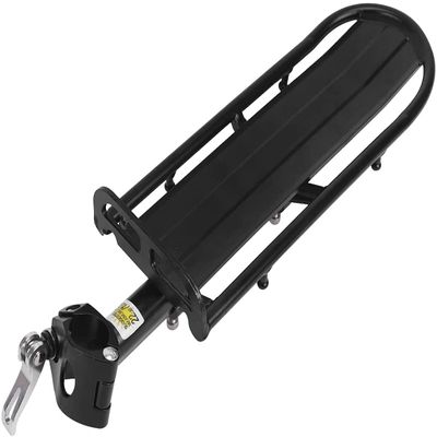 Bike Rear Rack Mount Universal Adjustable Bicycle Luggage Cargo Bag Rack Mountain Bike Carrier Bracket Retractable Saddle Gear Bike Accessories Bike Seat Attachment (Quick Release Mechanism Closure)