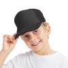 TopTie Kids 5 Panel Trucker Cap Mesh Snapback Hat Foam Front for Boys Girls Aged 3-7 Years Old-Black view 1