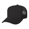 TopTie Kids 5 Panel Trucker Cap Mesh Snapback Hat Foam Front for Boys Girls Aged 3-7 Years Old-Black view 2