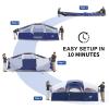 CAMPROS Tent-8-Person-Camping-Tents, Waterproof Windproof Family Tent, 5 Large Mesh Windows, Double Layer, Divided Curtain for Separated Room, Portable with Carry Bag - Blue view 2