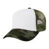 TopTie Kids 5 Panel Trucker Cap Mesh Snapback Hat Foam Front for Boys Girls Aged 3-7 Years Old-Camo/White view 2