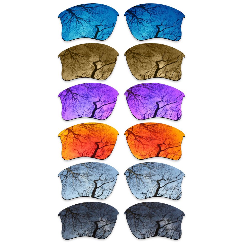 ToughAsNails Set of 6 Polarized Replacement Lenses for Oakley Flak Jacket XLJ Pack-BSF63